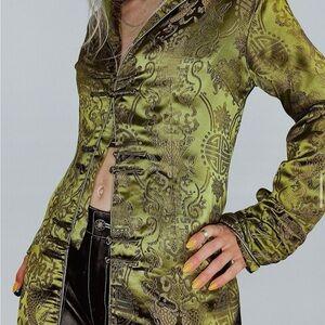 Vintage Green Brocade Jacket